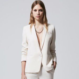 The Kooples formal ecru crepe jacket